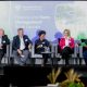 (From left to right): Louis van Ravesteyn, Head of Agribusiness at Standard Bank Group, Dr Danie Jordaan, Lecturer of Agricultural Economics at University of Pretoria, Dr. Kholofelo Thobejane from VKB Group, Dr Melissa van der Merwe, Lecturer in the Department of Agricultural Economics at Stellenbosch University, Wandile Sihlobo, Chief Economist of the Agricultural Business Chamber of South Africa (Agbiz)
